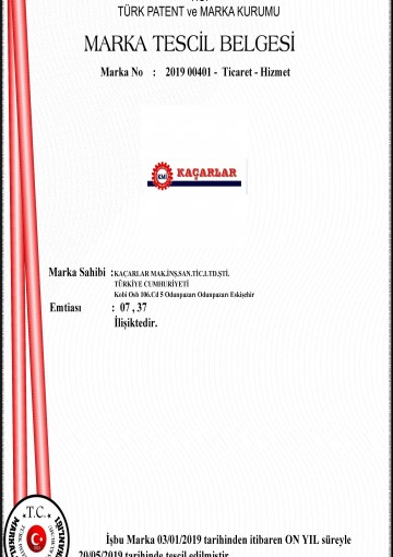 MARKA TESCİL BELGESİ